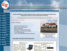 Tablet Screenshot of gr-buerosysteme.de